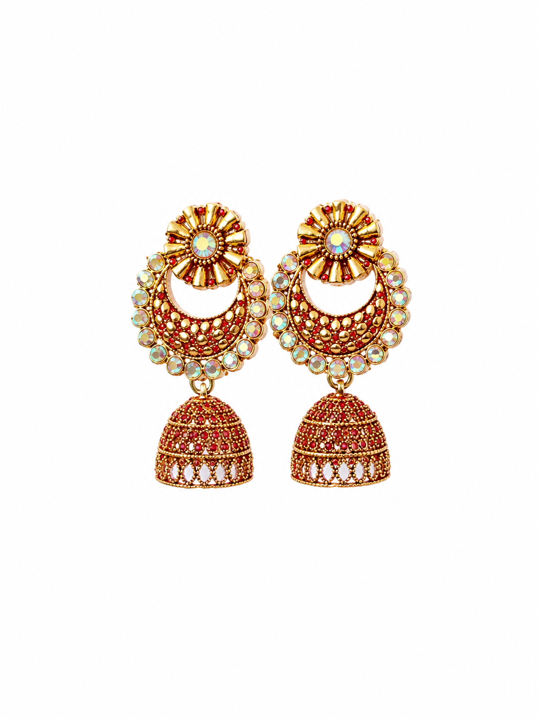 Trendy Gold Plated Jhumka Earrings for Women | Gen Z Ethnic Party Wear Earrings