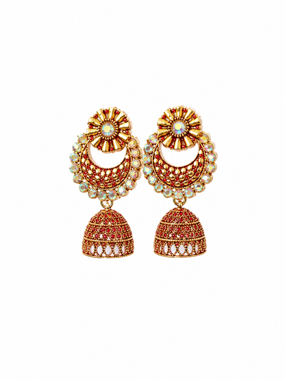 Trendy Gold Plated Jhumka Earrings for Women | Gen Z Ethnic Party Wear Earrings